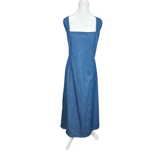 NWOT Old Navy Indigo Denim Maxi Dress With Elastic Back Size XXL - Picture 1 of 9